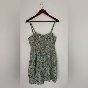 Forever 21 Floral Print Dress with Blue and Yellow Accents